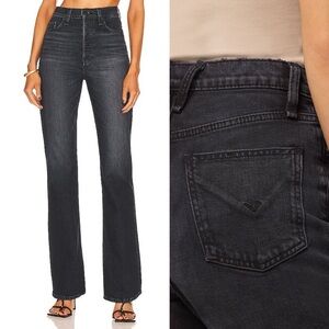 Hudson Faye black eco wash high rise flare denim jeans size 24